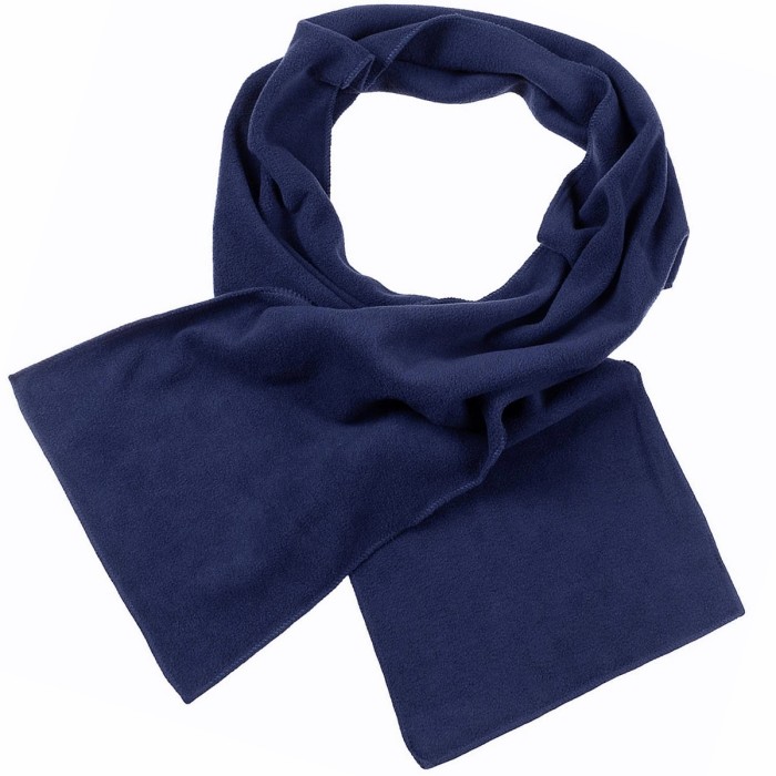Fox outdoor fleece scarf, blue, winter scarf, 160x25 cm
